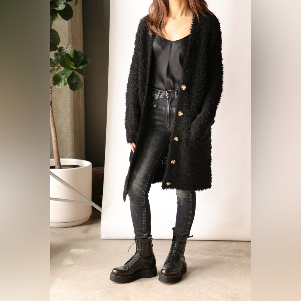 R13 wool blend teddy bear cardigan